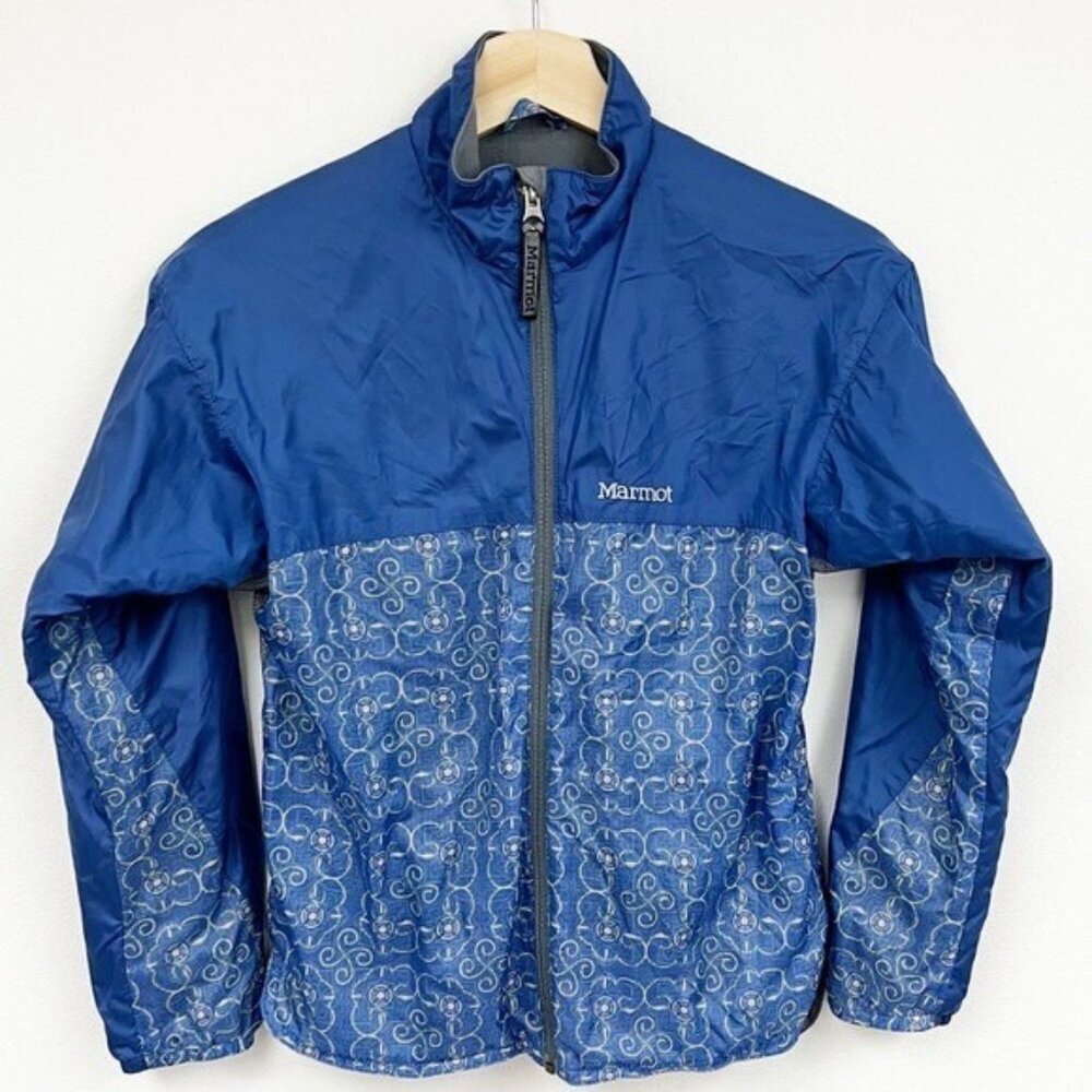 Marmot kids lined windbreaker full zip jacket Sz L 10-12